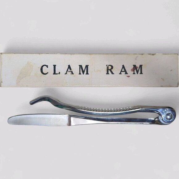 CLAM RAM Vintage Oyster Crab Shellfish Opener Shucker Tool Utensil Original Box - Picture 2 of 5
